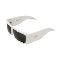 Jeremy Scott Sunglasses Rectangular Big Tut White with Grey CAT2 Lenses 6JSBIGTUTWHITE - WatchPilot