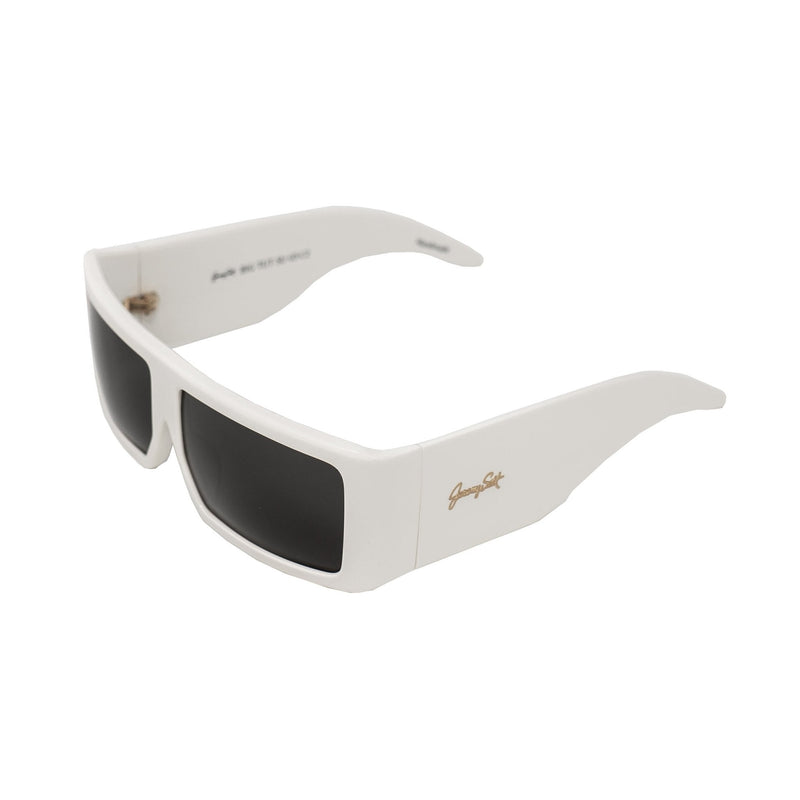 Jeremy Scott Sunglasses Rectangular Big Tut White with Grey CAT2 Lenses 6JSBIGTUTWHITE - WatchPilot