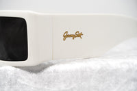 Jeremy Scott Sunglasses Rectangular Big Tut White with Grey CAT2 Lenses 6JSBIGTUTWHITE - WatchPilot