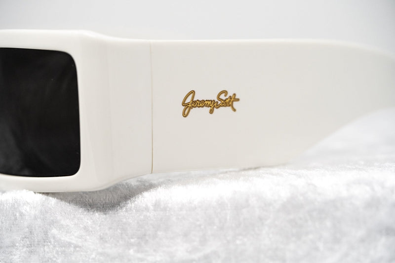 Jeremy Scott Sunglasses Rectangular Big Tut White with Grey CAT2 Lenses 6JSBIGTUTWHITE - WatchPilot