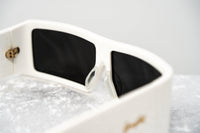 Jeremy Scott Sunglasses Rectangular Big Tut White with Grey CAT2 Lenses 6JSBIGTUTWHITE - WatchPilot