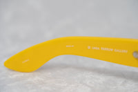 Jeremy Scott Sunglasses Wrap Around Black Yellow Pattern With Grey Category 3 Lenses JSWRAPC4SUN - WatchPilot