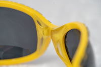 Jeremy Scott Sunglasses Wrap Around Black Yellow Pattern With Grey Category 3 Lenses JSWRAPC4SUN - WatchPilot