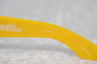 Jeremy Scott Sunglasses Wrap Around Black Yellow Pattern With Grey Category 3 Lenses JSWRAPC4SUN - WatchPilot