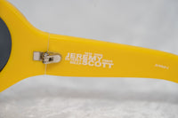 Jeremy Scott Sunglasses Wrap Around Black Yellow Pattern With Grey Category 3 Lenses JSWRAPC4SUN - WatchPilot