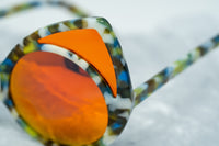 Khaleda And Fahad Sunglasses Cat Eyes Coloured Tortoise Shell with Orange Lenses CAT3 KR1C5SUN - WatchPilot