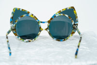 Khaleda And Fahad Sunglasses Cat Eyes Coloured Tortoise Shell with Orange Lenses CAT3 KR1C5SUN - WatchPilot