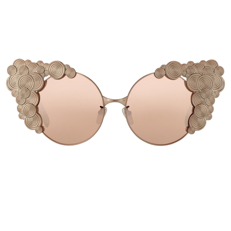 Khaleda And Fahad Women Sunglasses Cat Eyes Rose Gold Titanium With Rose Gold Lenses Category 3 KR2C3SUN - WatchPilot