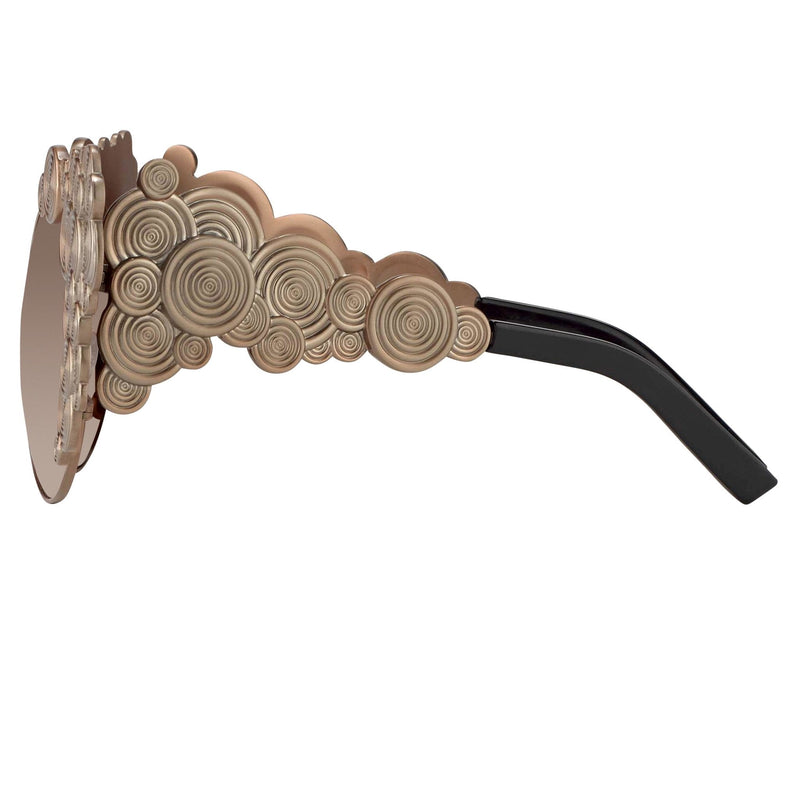 Khaleda And Fahad Women Sunglasses Cat Eyes Rose Gold Titanium With Rose Gold Lenses Category 3 KR2C3SUN - WatchPilot