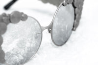 Khaleda And Fahad Women Sunglasses Cat Eyes Silver Titanium With Platinum Lenses Category 3 KR2C2SUN - WatchPilot