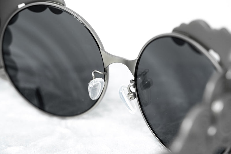 Khaleda And Fahad Women Sunglasses Cat Eyes Silver Titanium With Platinum Lenses Category 3 KR2C2SUN - WatchPilot