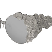 Khaleda And Fahad Women Sunglasses Cat Eyes Silver Titanium With Platinum Lenses Category 3 KR2C2SUN - WatchPilot
