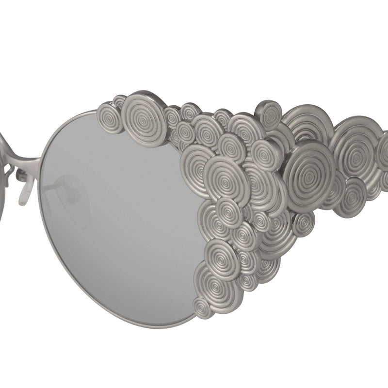 Khaleda And Fahad Women Sunglasses Cat Eyes Silver Titanium With Platinum Lenses Category 3 KR2C2SUN - WatchPilot