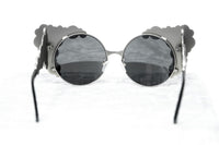 Khaleda And Fahad Women Sunglasses Cat Eyes Silver Titanium With Platinum Lenses Category 3 KR2C2SUN - WatchPilot