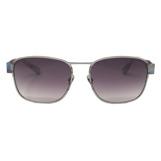 Kris Van Assche Sunglasses D-Frame Iridescent Silver and Purple