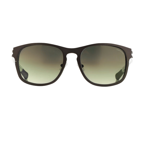 Kris Van Assche Sunglasses D-Frame Matte Brown and Green