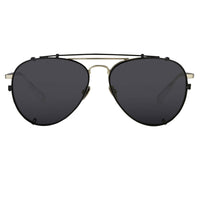 Kris Van Assche Sunglasses Unisex Titanium Brushed Silver Black Clip-On with Grey Lenses Category 3 - KVA89C5SUN - WatchPilot