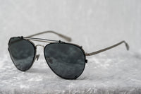 Kris Van Assche Sunglasses Unisex Titanium Brushed Silver Black Clip-On with Grey Lenses Category 3 - KVA89C5SUN - WatchPilot