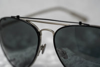 Kris Van Assche Sunglasses Unisex Titanium Brushed Silver Black Clip-On with Grey Lenses Category 3 - KVA89C5SUN - WatchPilot