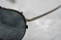 Kris Van Assche Sunglasses Unisex Titanium Brushed Silver Black Clip-On with Grey Lenses Category 3 - KVA89C5SUN - WatchPilot