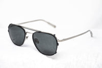 Kris Van Assche Sunglasses Unisex Titanium Brushed Silver Black Clip-On with Grey Lenses Category 3- KVA92C5SUN - WatchPilot