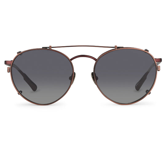 Kris Van Assche Sunglasses Round Matte Burgundy and Grey KVA71C5SUN