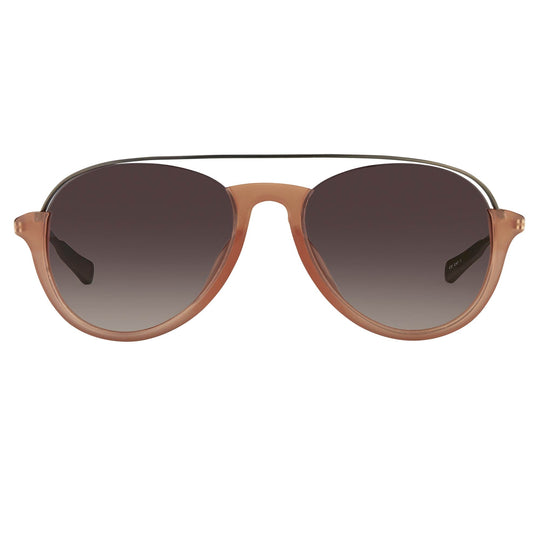 Kris Van Assche Sunglasses Peach and Brown
