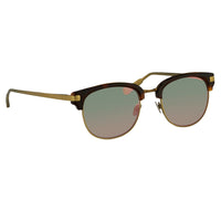 Kris Van Assche Sunglasses with D-Frame Classic Tortoiseshell Matte Bronze and Red Revo Lenses Category 3 - KVA76C5SUN - WatchPilot
