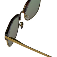 Kris Van Assche Sunglasses with D-Frame Classic Tortoiseshell Matte Bronze and Red Revo Lenses Category 3 - KVA76C5SUN - WatchPilot