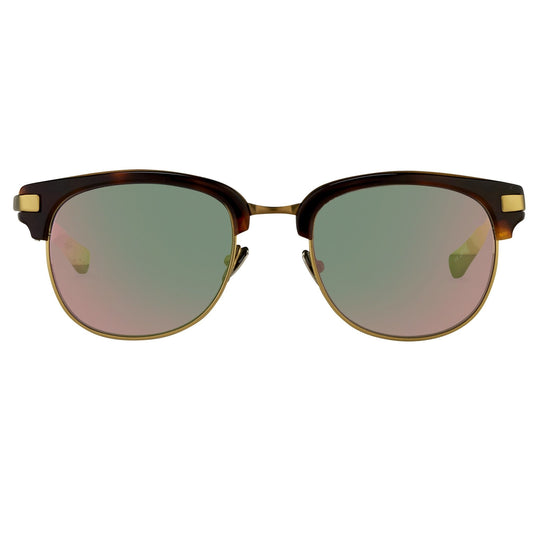 Kris Van Assche Men's Sunglasses D-Frame Bronze and Red Revo KVA76C5SUN