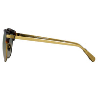 Kris Van Assche Sunglasses with D-Frame Classic Tortoiseshell Matte Bronze and Red Revo Lenses Category 3 - KVA76C5SUN - WatchPilot