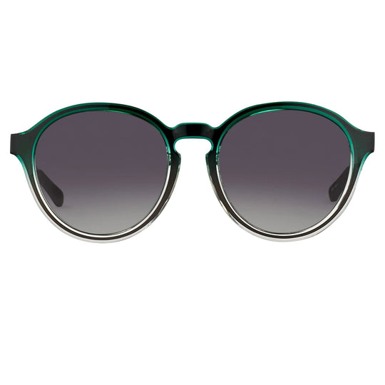 Kris Van Assche Men's Sunglasses Round Green and Grey KVA79C3SUN