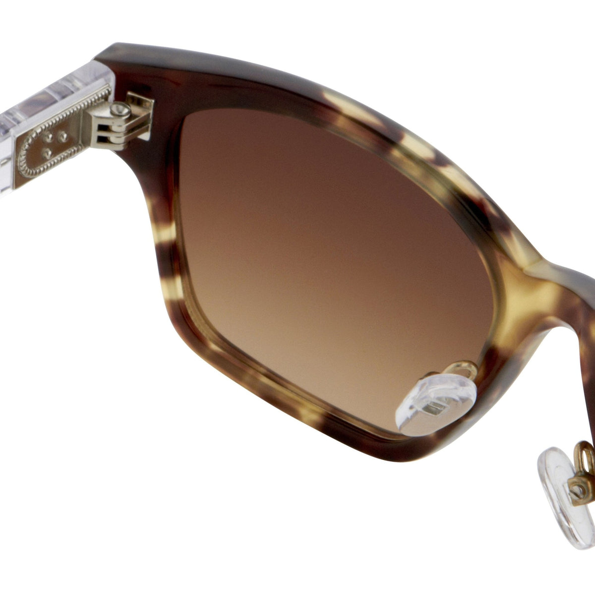 Kris Van Assche Sunglasses Rectangular Tortoise Shell and Brown KVA18C