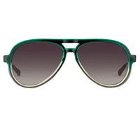 Kris Van Assche Unisex Sunglasses Clear Green and Brown Grey Graduated Lenses Category 2 - KVA78C3SUN - WatchPilot