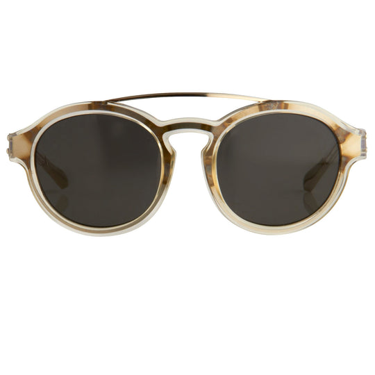 Kris Van Assche Sunglasses Double Bridge Round Clear and Grey