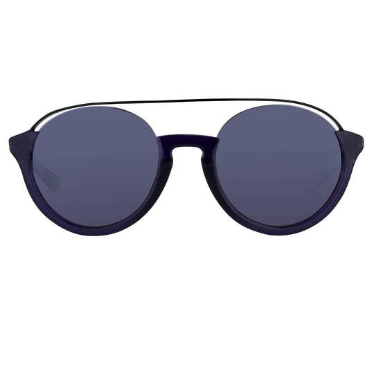 Kris Van Assche Sunglasses Round Black and Blue KVA83C4SUN