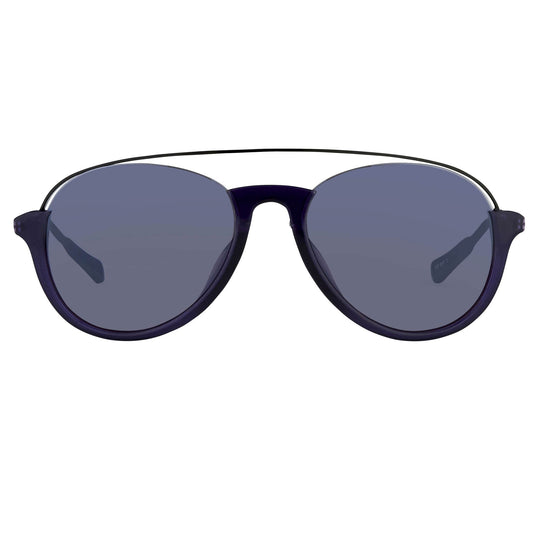 Kris Van Assche Sunglasses Navy Shiny Black and Blue