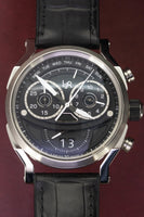 L&Jr Chronograph Day and Date Black - WatchPilot