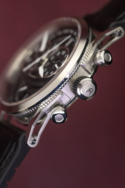 L&Jr Chronograph Day and Date Black - WatchPilot