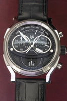 L&Jr Chronograph Day and Date Black - WatchPilot