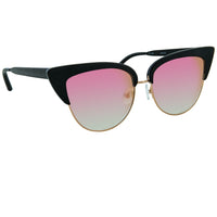 Matthew Williamson Sunglasses Cat Eye Black Aluminium with Peach Lenses MW180C4SUN - WatchPilot