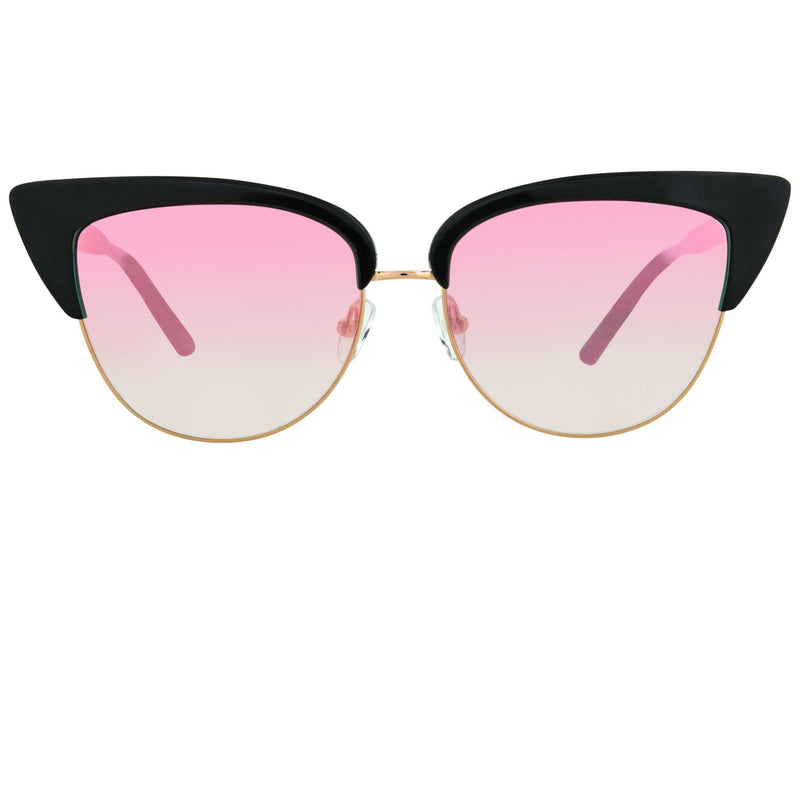 Matthew Williamson Sunglasses Cat Eye Black Aluminium with Peach Lenses MW180C4SUN - WatchPilot