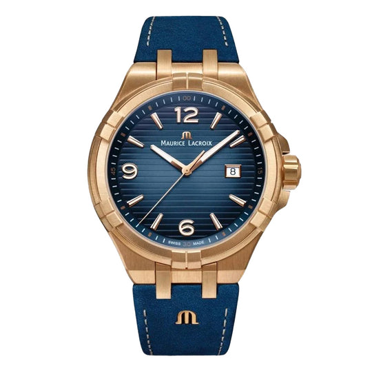 Maurice Lacroix Aikon Limited Edition Men's Blue Bronze Watch AI1028-BRZ01-420-1