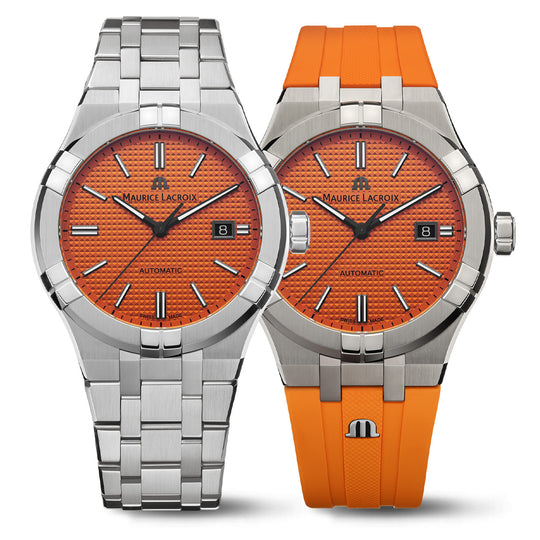 Maurice Lacroix Aikon Automatic Men's Orange Watch AI6008-SS00F-530-E