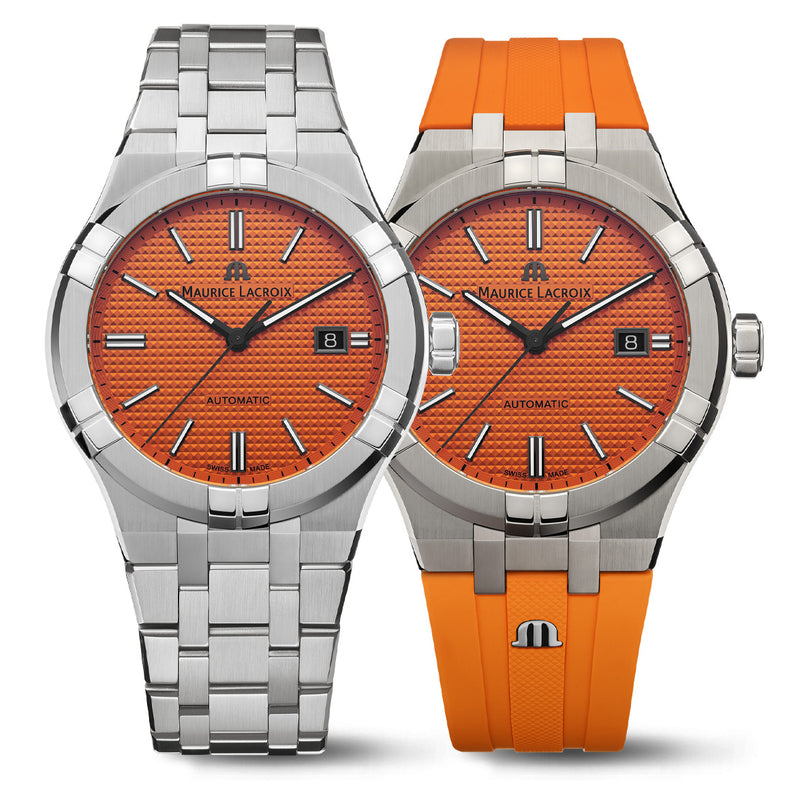 Maurice Lacroix Aikon Automatic Men's Orange Watch AI6008-SS00F-530-E