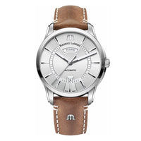 Maurice Lacroix Pontos Day Date Men's Silver Brown Watch PT6358-SS001-130-2