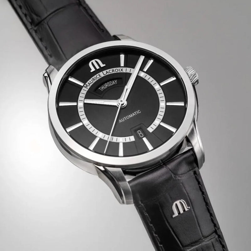 Maurice Lacroix Pontos Day Date Men's Black Watch PT6358-SS001-332-2