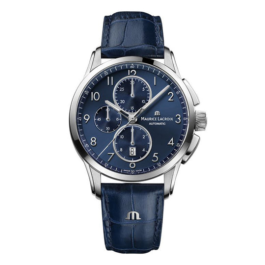 Maurice Lacroix Pontos Chronograph Men's Blue Watch PT6388-SS001-420-4