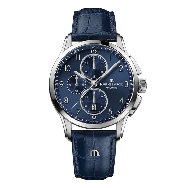 Maurice Lacroix Pontos Chronograph Men's Blue Watch PT6388-SS001-420-4