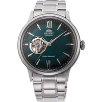 Orient Bambino 2nd Generation Open Heart Men's Green Watch RA-AG0026E30B